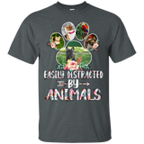 Easily Distracted By Animals Cat Dog Bird T - Shirt For Men