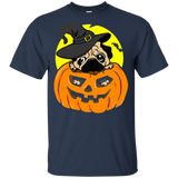 Halloween pug Pumpkin Dog T-Shirt For Kids